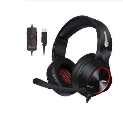 NUBWO N11 Gaming Headset – USB, 50mm Drivers, Noise-Canceling Mic, Blue & Red