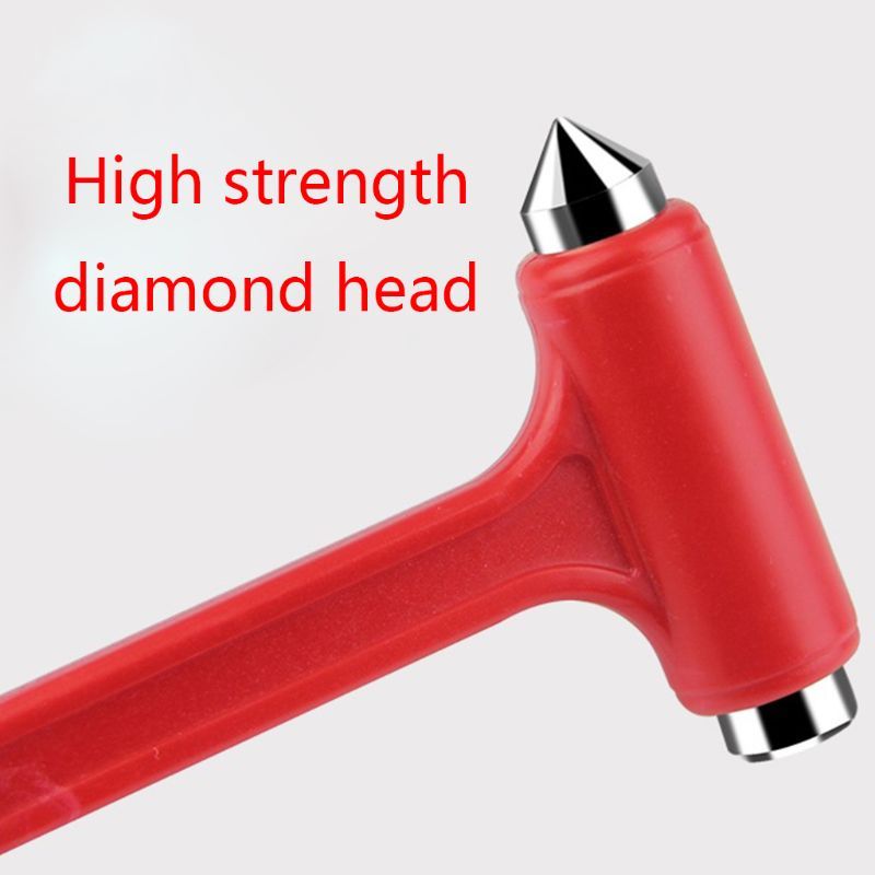 2-in-1 Car Emergency Safety Hammer – Window Breaker & Seatbelt Cutter Escape Tool
