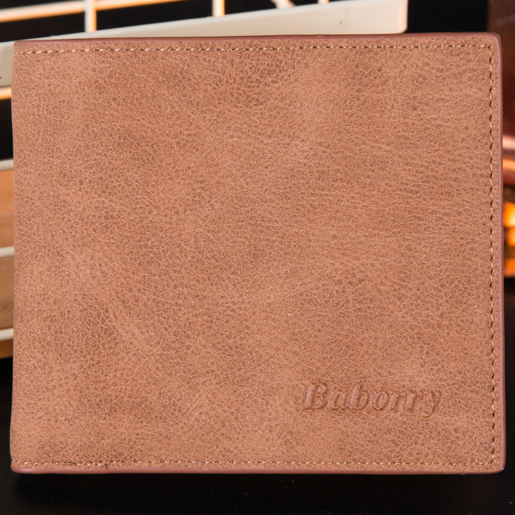 Men’s RFID Bifold Wallet – Slim PU Leather Card Holder with ID & Photo Slots