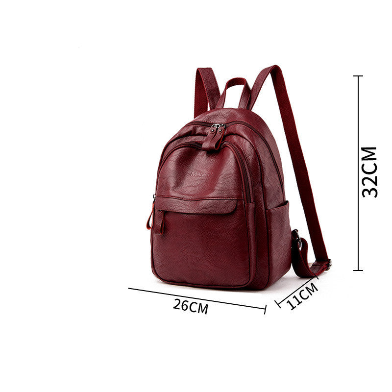 Women's Soft Leather Fashion Backpack – Chic & Lightweight | 2 Colors
