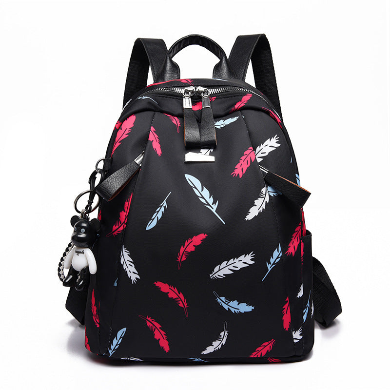 Women's Printed Oxford Backpack – Lightweight Large Capacity Travel & Leisure Bag