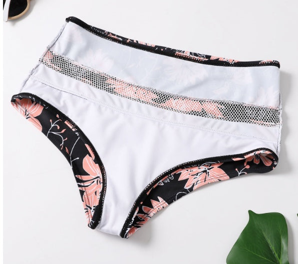 Retro High-waist ruffled swimsuit