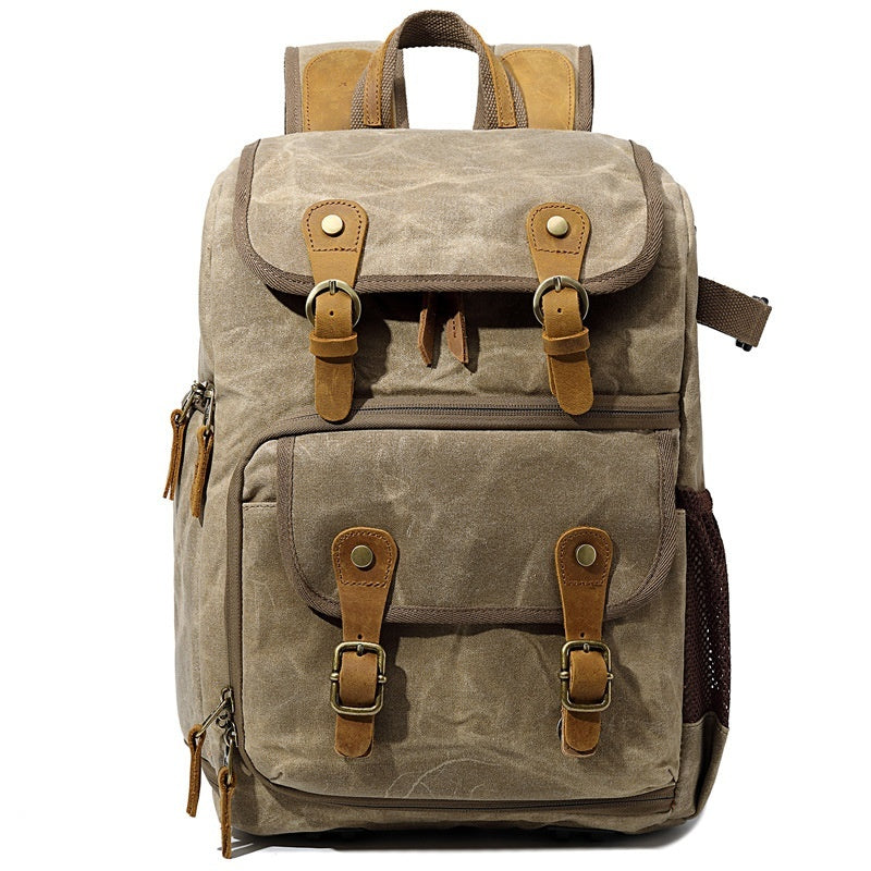 Waterproof Canvas Camera Backpack – DSLR/SLR Bag for Men & Women