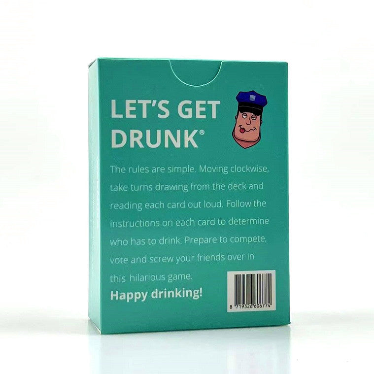 Let's Get Drunk Adult Drinking Card Game – 100 Cards, 2–8 Players, Ages 21+