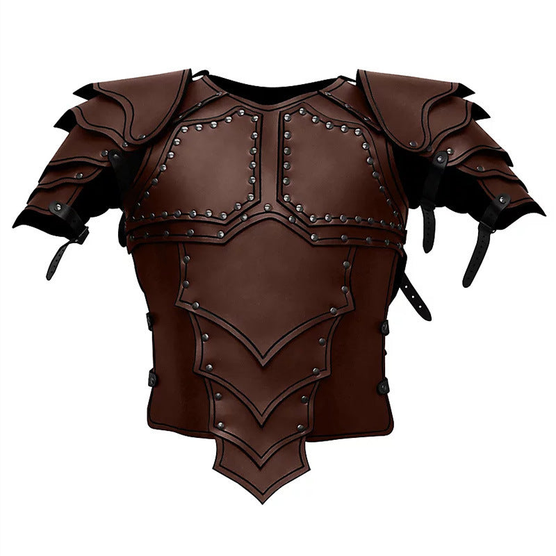 Men's Samurai Armor Cosplay Costume – Synthetic Leather Fantasy Suit