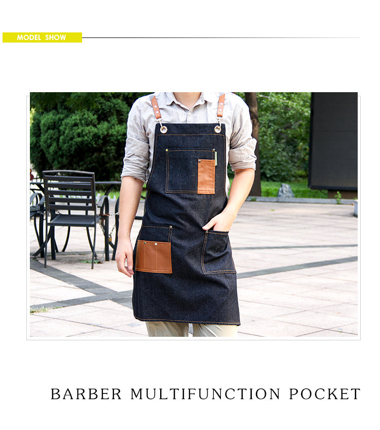 Men's Heavy-Duty Work Apron – Wear-Resistant Sleeveless Chef & Shop Apron