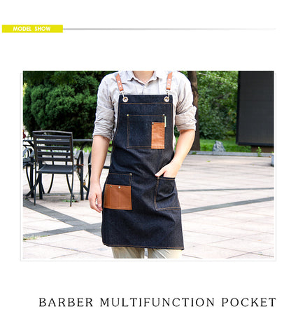 Men's Heavy-Duty Work Apron – Wear-Resistant Sleeveless Chef & Shop Apron