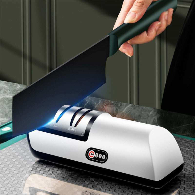 USB Rechargeable Electric Knife Sharpener — 3-Stage, Adjustable