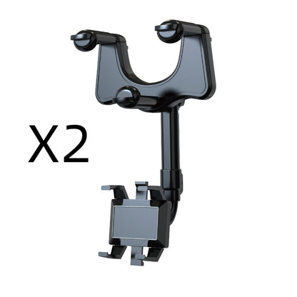 360° Rearview Mirror Phone Holder for Car – Universal Rotatable Mount