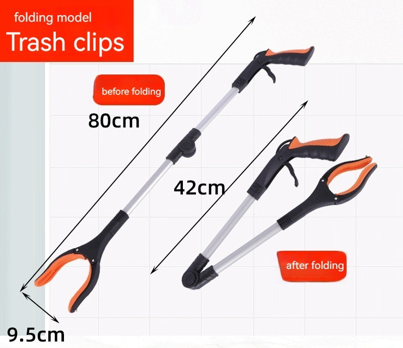 Foldable Grabber Reacher Tool with Magnetic Tip – Aluminum Alloy Pick-Up Claw for Trash, Litter & More