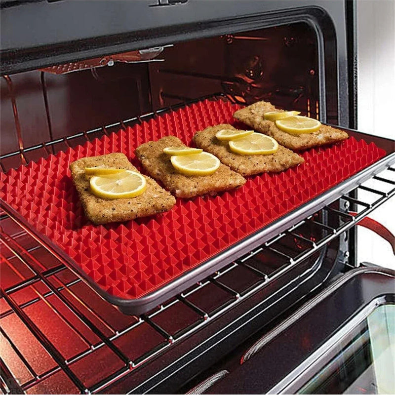 Non-Stick Silicone Pyramid Baking Mat – Heat-Resistant Oven, BBQ & Microwave Cooking Mat