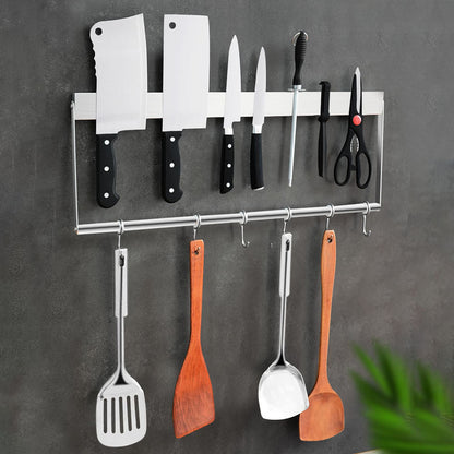 Magnetic Knife Strip – Wall-Mounted Stainless Steel Knife Holder Rack for Kitchen