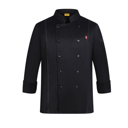 Men's Long Sleeve Chef Coat – Cotton Kitchen & Baking Jacket | 4 Colors