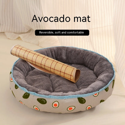 Cat & Dog Nest Bed — All-Season, 14 Prints, Sizes S–XXL