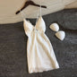Satin Sling Slip Dress Pajamas with Built-In Chest Pad | Sexy Lingerie Nightgown