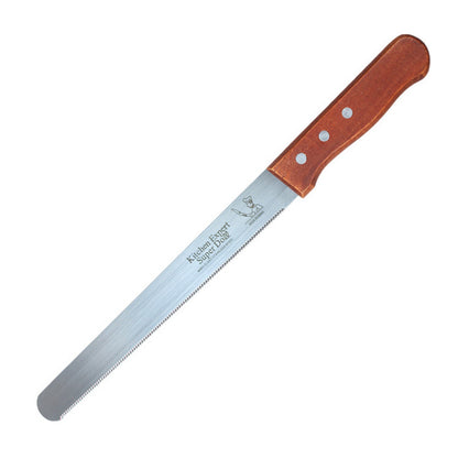 10-Inch Bread Knife Set – 3-Piece Stainless Steel, Red Wooden Handle