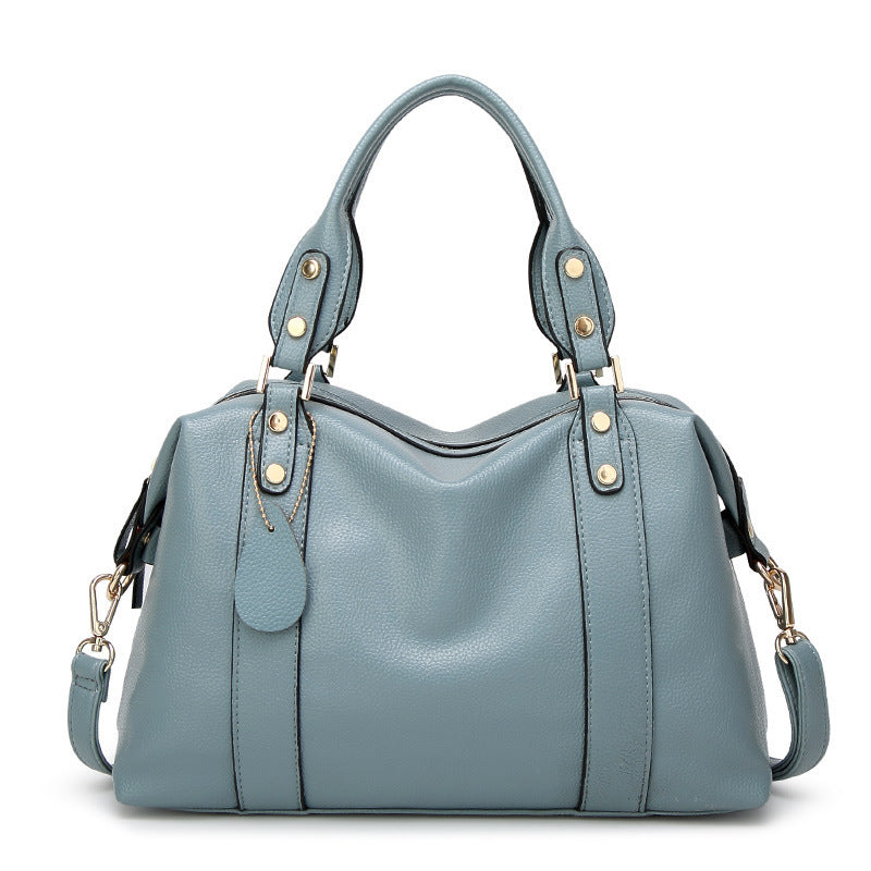 Women's Pebbled Satchel Handbag – Vegan-Friendly Imitation Leather Shoulder Bag with Crossbody Strap