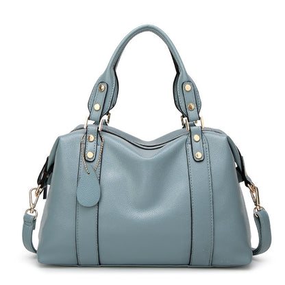 Women's Pebbled Satchel Handbag – Vegan-Friendly Imitation Leather Shoulder Bag with Crossbody Strap