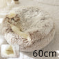 Round Plush Pet Bed — Warm Winter Bed for Cats & Dogs