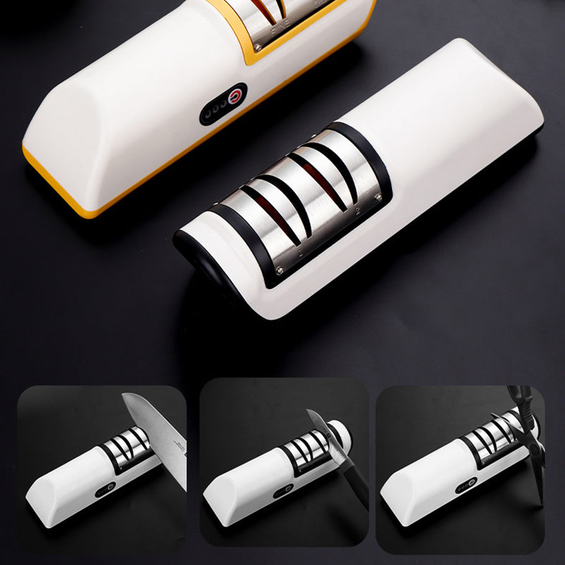 USB Rechargeable Electric Knife Sharpener — 3-Stage, Adjustable