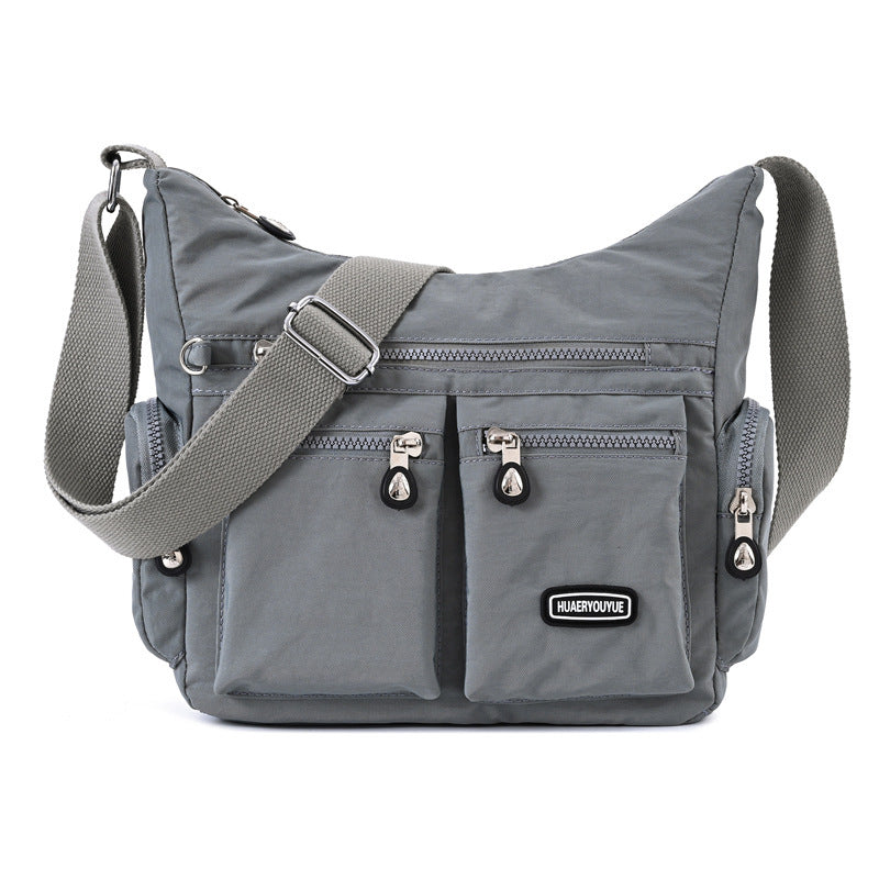 Women's Waterproof Nylon Crossbody Bag – Multi-Pocket Shoulder Bag with Retro Style