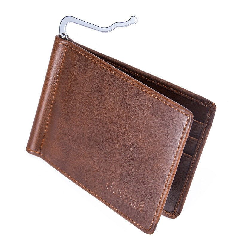 Men’s Slim Minimalist Wallet – Vintage Style Bifold PU Leather Card Holder