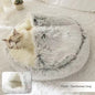 Round Plush Pet Bed — Warm Winter Bed for Cats & Dogs