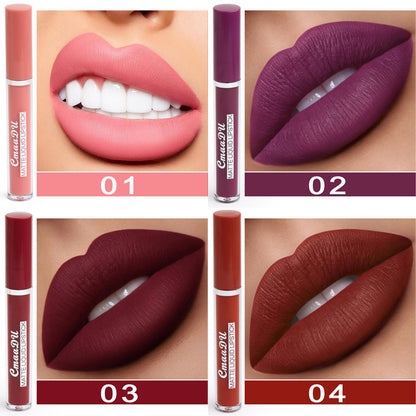 Waterproof Matte Lipstick Set — 10 Pieces, Non-Transfer