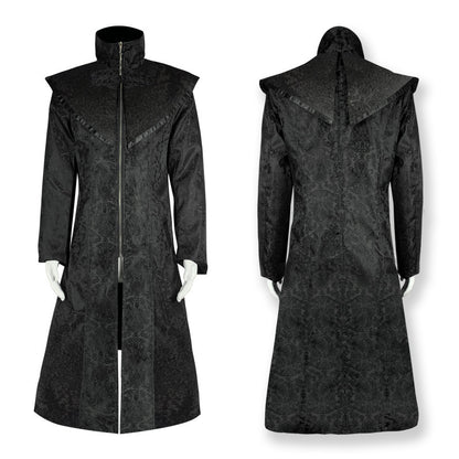 Medieval Gothic Mid-Length Coat – Unisex Cosplay & Role-Play Costume Jacket