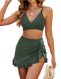 Bikini Top & Skirt Set — Tummy Coverage, 15 Prints, XS–XXL