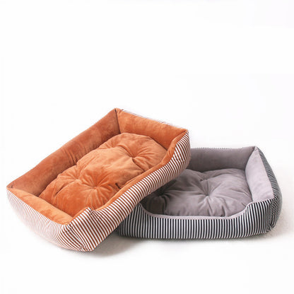 Cozy Pet Bed – Soft Dog & Cat Mattress with Patterned Cover, 6 Sizes