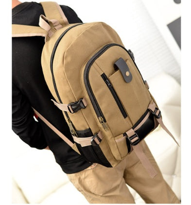 Men’s Canvas Backpack – Casual Student & Travel Bag