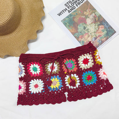 Super Cute Women's Crocheted Stitching Beach Shorts Bikini Cover-Up