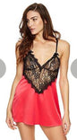Women's Spandex Teddy Lingerie Nightgown – Stretch Bodysuit, S–XXL | Black Blue Red White