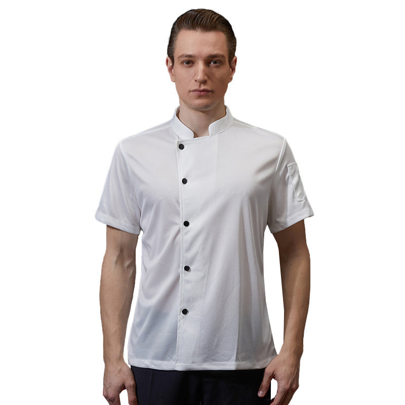 Men's Short Sleeve Chef Top – Lightweight Kitchen Work Shirt | 4 Colors