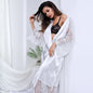 Sheer Lingerie Robe with Belt – Open-Front Babydoll Style, S–3XL