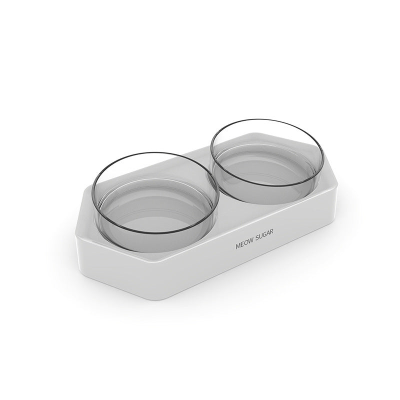 Tilted Hexagonal Pet Bowl — Food & Water, 3 Colors