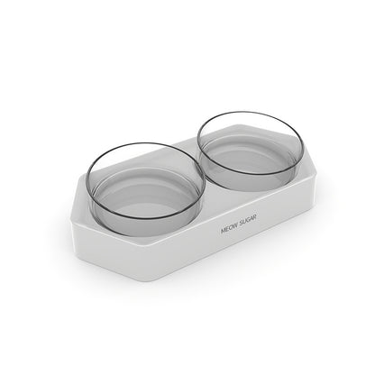 Tilted Hexagonal Pet Bowl — Food & Water, 3 Colors