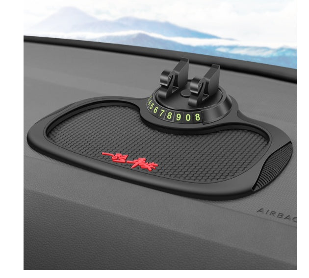 Non-Slip Car Phone Pad 4-in-1 Car Parking Number Card Anti-Slip Mat Auto Phone Holder Sticky Anti Slide Dash Phone Mount