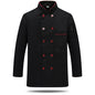 Long-Sleeve Chef Jacket — Color Block, 4 Colors, M–5XL