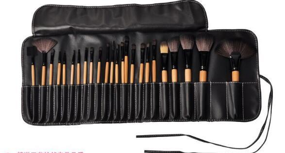 24-Piece Professional Makeup Brush Set with PU Case
