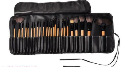 24-Piece Professional Makeup Brush Set with PU Case