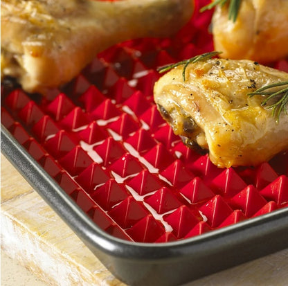 Non-Stick Silicone Pyramid Baking Mat – Heat-Resistant Oven, BBQ & Microwave Cooking Mat