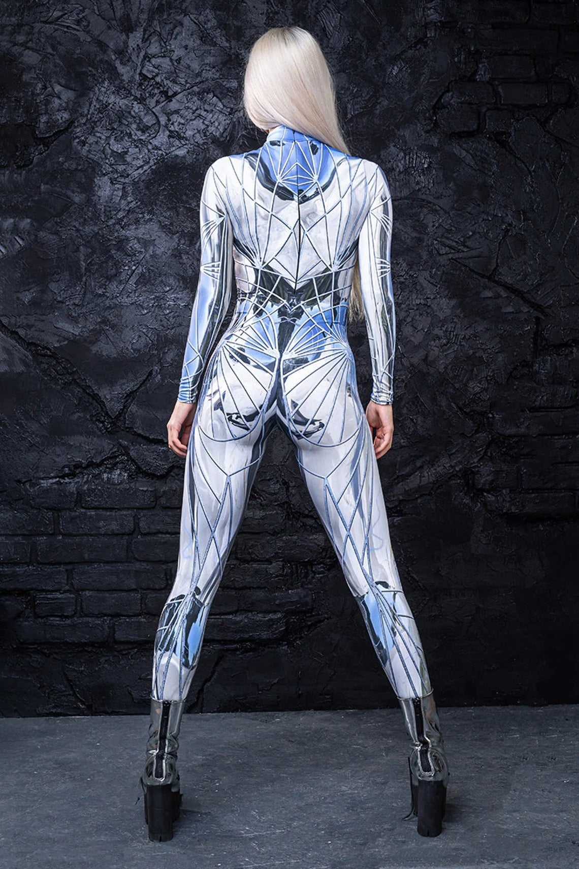 3D Digital Print Cosplay Jumpsuit – Long Sleeve Unisex Halloween Bodysuit