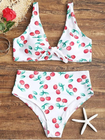 Knotted Bikini Set | Floral Beachwear for Women