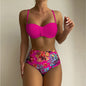 Women's Bikini Set – Spaghetti Strap Two-Piece Swimsuit with Underwire Support