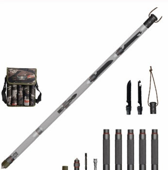 Multifunctional Tactical Trekking Pole – Aluminum Alloy Folding Hiking Stick with 15+ Survival Tools
