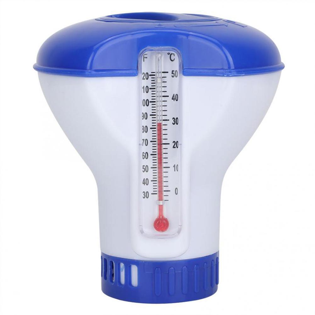 Floating Pool Chlorine Dispenser with Built-In Thermometer – For Pools, Hot Tubs & Spas