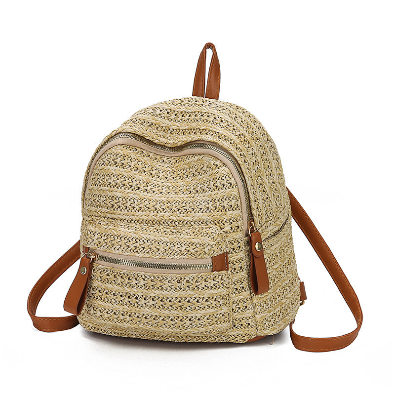 Straw Woven Backpack – Boho Chic Bag for Beach, Travel, Weddings & Everyday Use