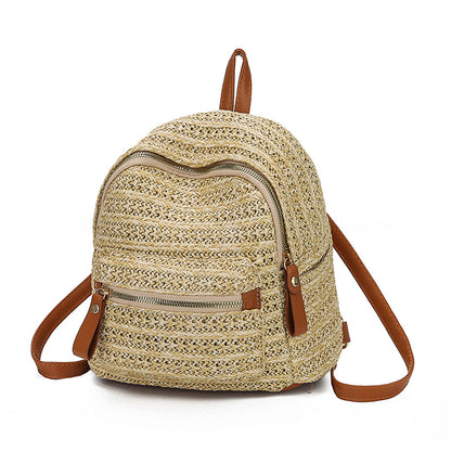 Straw Woven Backpack – Boho Chic Bag for Beach, Travel, Weddings & Everyday Use